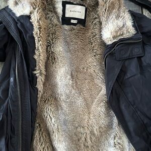 Babaton Faux Fur lined Parka Size M.